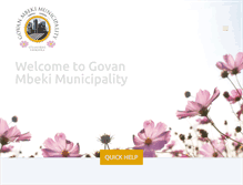 Tablet Screenshot of govanmbeki.gov.za